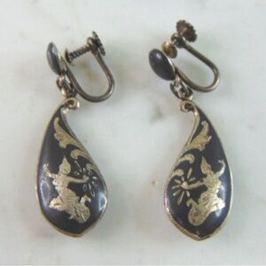 Pair of Vintage Estate 925 Sterling Silver Siam Screw Back Earrings 8.9g
